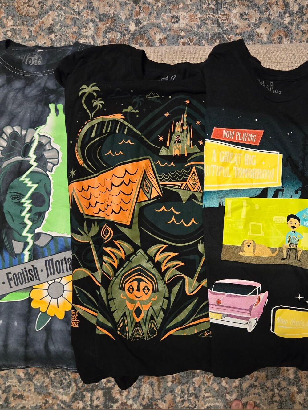 Disney World Tshirt Bundle Haunted Mansion Tiki Carousel Of Progress Size Small